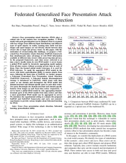 Federated Generalized Face Presentation Attack Detection