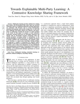 Towards Explainable Multi-Party Learning: A Contrastive Knowledge
  Sharing Framework