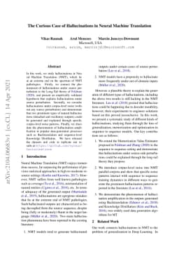 The Curious Case of Hallucinations in Neural Machine Translation