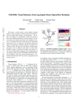 VOLDOR: Visual Odometry from Log-logistic Dense Optical flow Residuals