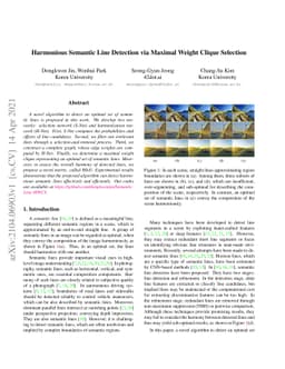 Harmonious Semantic Line Detection via Maximal Weight Clique Selection