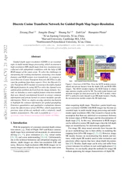 Discrete Cosine Transform Network for Guided Depth Map Super-Resolution