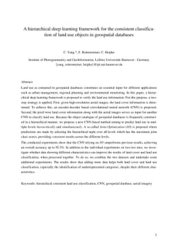 A hierarchical deep learning framework for the consistent classification
  of land use objects in geospatial databases