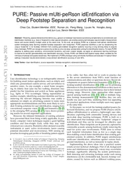 PURE: Passive mUlti-peRson idEntification via Deep Footstep Separation
  and Recognition