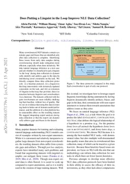 Does Putting a Linguist in the Loop Improve NLU Data Collection?