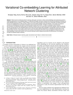 Variational Co-embedding Learning for Attributed Network Clustering