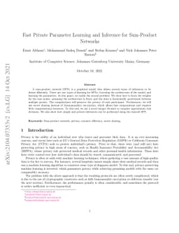 Fast Private Parameter Learning and Inference for Sum-Product Networks