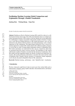 Facilitating Machine Learning Model Comparison and Explanation Through A
  Radial Visualisation