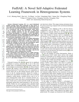 FedSAE: A Novel Self-Adaptive Federated Learning Framework in
  Heterogeneous Systems