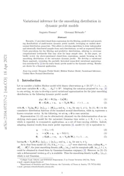 Variational Inference for the Smoothing Distribution in Dynamic Probit
  Models