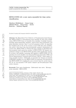 HIVE-COTE 2.0: a new meta ensemble for time series classification