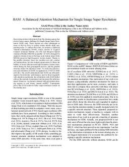 BAM: A Balanced Attention Mechanism for Single Image Super Resolution