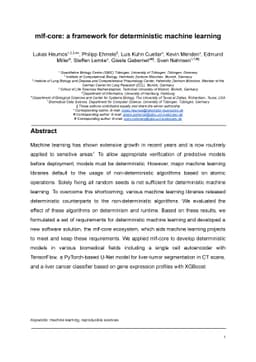mlf-core: a framework for deterministic machine learning