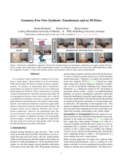 Geometry-Free View Synthesis: Transformers and no 3D Priors
