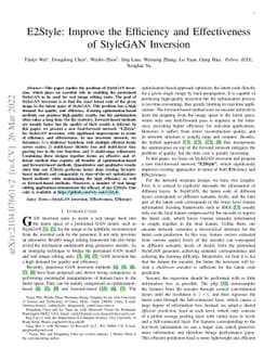 E2Style: Improve the Efficiency and Effectiveness of StyleGAN Inversion