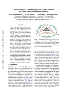 Translational NLP: A New Paradigm and General Principles for Natural
  Language Processing Research