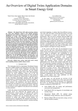 An Overview of Digital Twins Application Domains in Smart Energy Grid