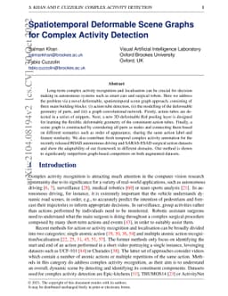 Spatiotemporal Deformable Scene Graphs for Complex Activity Detection