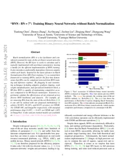 "BNN - BN = ?": Training Binary Neural Networks without Batch
  Normalization