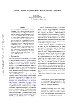 Context-Adaptive Document-Level Neural Machine Translation