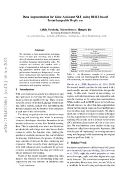 Data Augmentation for Voice-Assistant NLU using BERT-based
  Interchangeable Rephrase