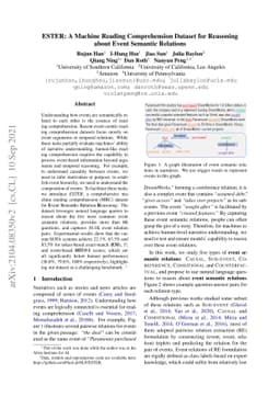 ESTER: A Machine Reading Comprehension Dataset for Event Semantic
  Relation Reasoning