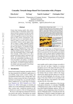 Concadia: Towards Image-Based Text Generation with a Purpose
