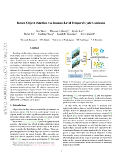 Robust Object Detection via Instance-Level Temporal Cycle Confusion