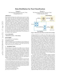 Data Distillation for Text Classification