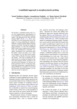 A multilabel approach to morphosyntactic probing
