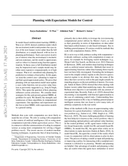 Planning with Expectation Models for Control