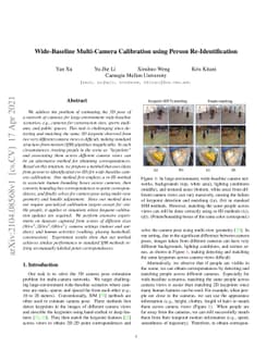 Wide-Baseline Multi-Camera Calibration using Person Re-Identification