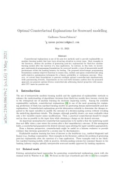 Optimal Counterfactual Explanations for Scorecard modelling