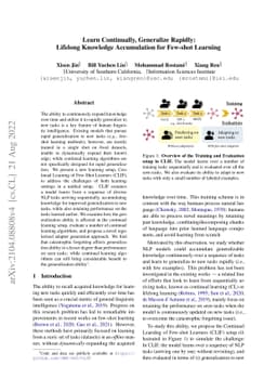 Learn Continually, Generalize Rapidly: Lifelong Knowledge Accumulation
  for Few-shot Learning