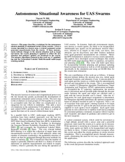 Autonomous Situational Awareness for UAS Swarms