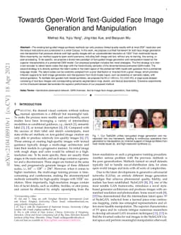 Towards Open-World Text-Guided Face Image Generation and Manipulation