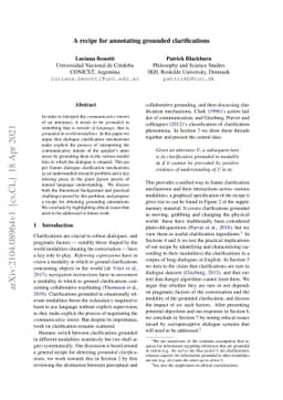 A recipe for annotating grounded clarifications