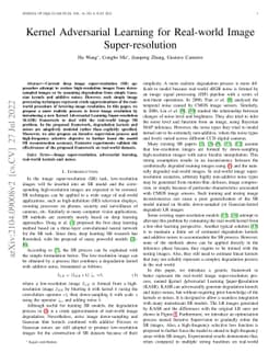 Kernel Adversarial Learning for Real-world Image Super-resolution