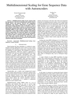 Multidimensional Scaling for Gene Sequence Data with Autoencoders