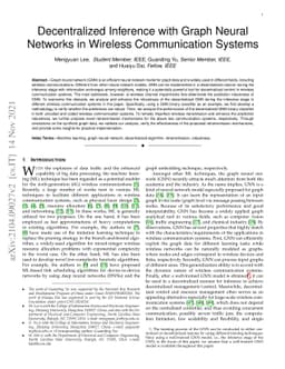 Decentralized Inference with Graph Neural Networks in Wireless
  Communication Systems