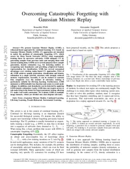 Overcoming Catastrophic Forgetting with Gaussian Mixture Replay