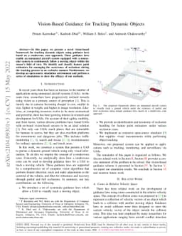 Vision-Based Guidance for Tracking Dynamic Objects