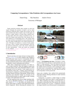 Comparing Correspondences: Video Prediction with Correspondence-wise
  Losses