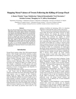 Mapping Moral Valence of Tweets Following the Killing of George Floyd