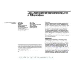 LEx: A Framework for Operationalising Layers of Machine Learning
  Explanations