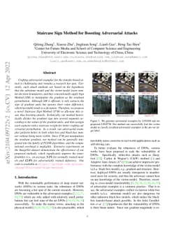 Staircase Sign Method for Boosting Adversarial Attacks