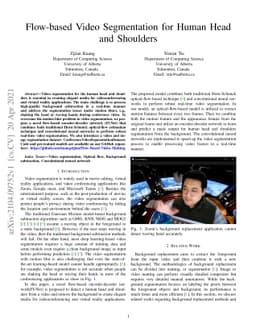 Flow-based Video Segmentation for Human Head and Shoulders