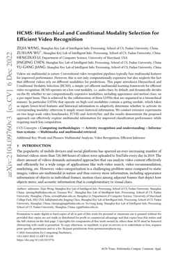 HCMS: Hierarchical and Conditional Modality Selection for Efficient
  Video Recognition