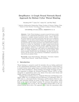 DeepHunter: A Graph Neural Network Based Approach for Robust Cyber
  Threat Hunting