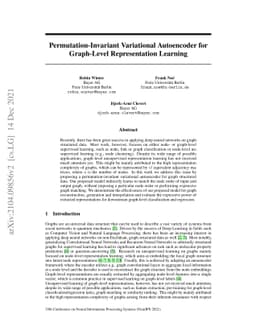 Permutation-Invariant Variational Autoencoder for Graph-Level
  Representation Learning
